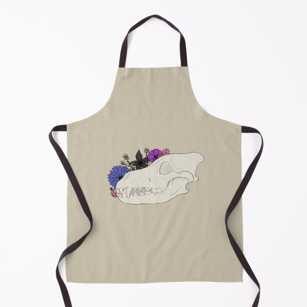 Item preview, Genderfluid Flower Wolf Skull designed and sold by FrostedDesigns.