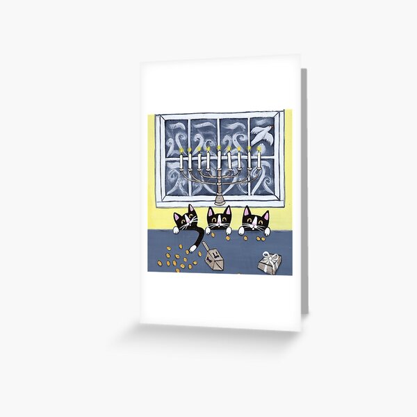 Hanukkah Kitties Greeting Card