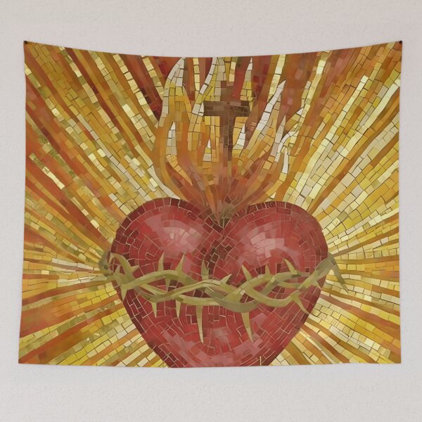 Item preview, Sacred heart  stained glass designed and sold by edleon.