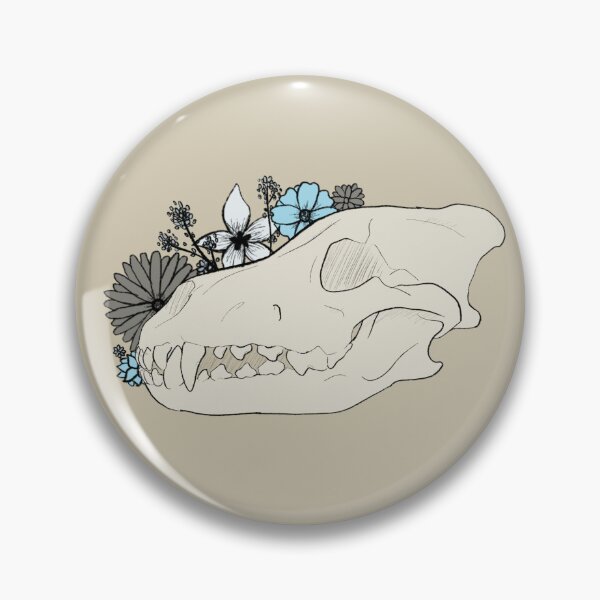 Item preview, Cráneo de lobo de flor demi-niño designed and sold by FrostedDesigns.