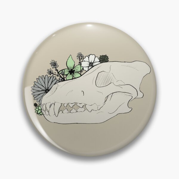Item preview, Agender Flower Wolf Skull designed and sold by FrostedDesigns.