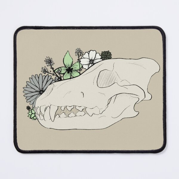 Item preview, Agender Flower Wolf Skull designed and sold by FrostedDesigns.