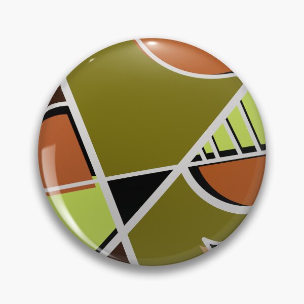 Item preview, Mid-Century Modern Olive, Orange And Lime Abstract Geometric designed and sold by DEC02.