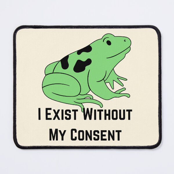 Item preview, I Exist Without My Consent Existential Toad Classic Sticker designed and sold by player-502.