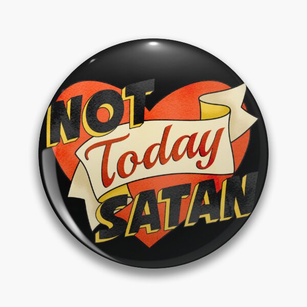 Aperçu de l'œuvre Pas aujourd'hui Satan | Tatouage Coeur Noir & Rouge créée et vendue par classicmurphy.