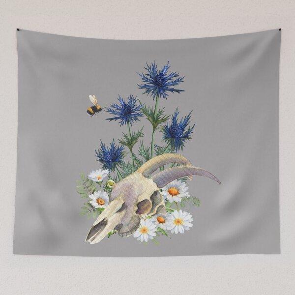 Item preview, Wildflower Skull designed and sold by Lylabean22.