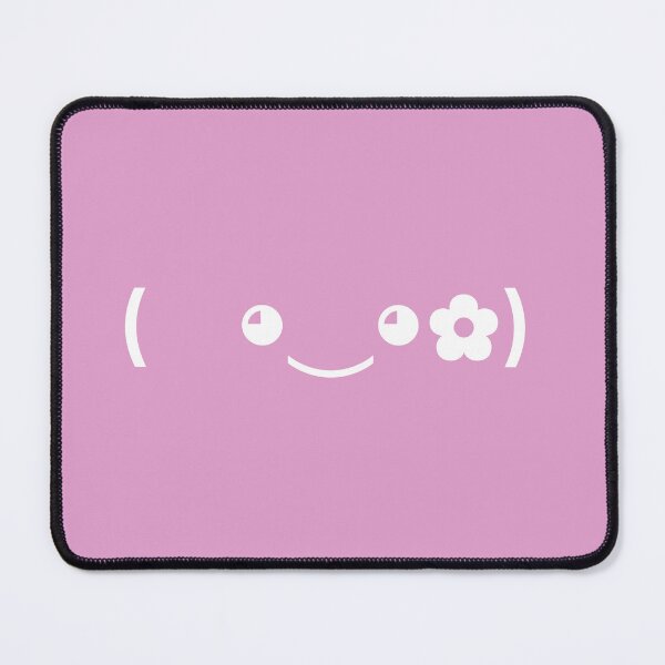 Item preview, Cute kaomoji with a flower white with a purple background designed and sold by Soft-Maiot.