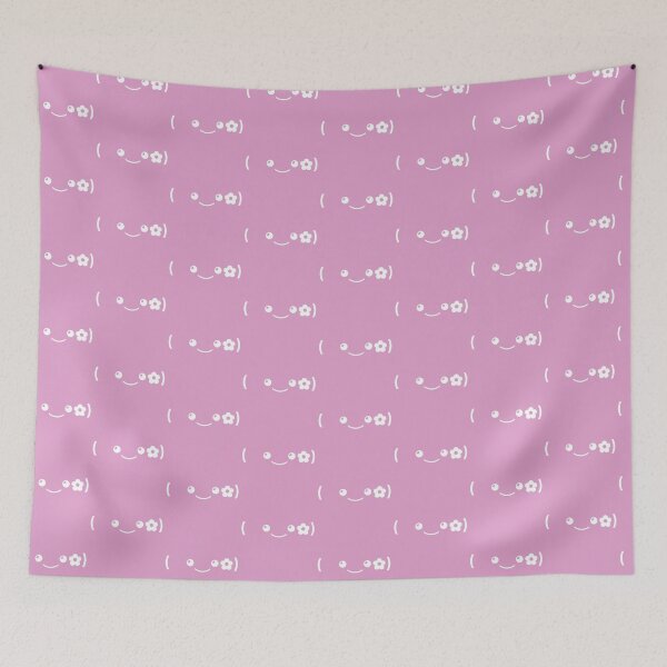Item preview, Cute kaomoji with a flower white with a purple background designed and sold by Soft-Maiot.