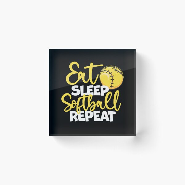 Item preview, Eat Sleep Softball Repeat Fastpitch, Softball designed and sold by 99Fastpitch.