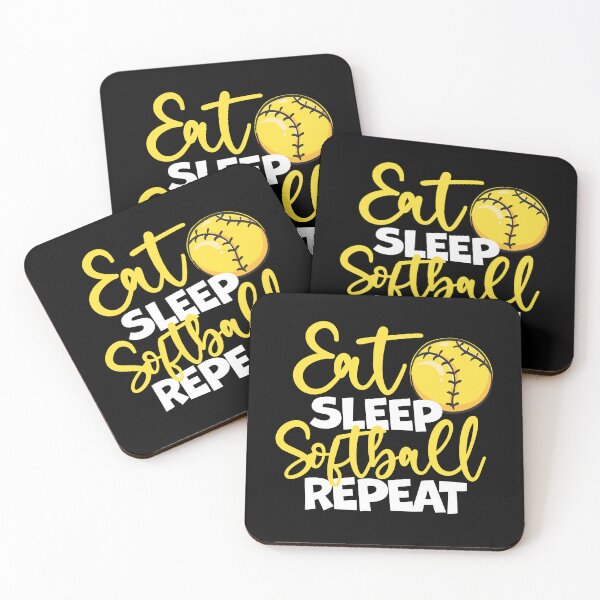 Item preview, Eat Sleep Softball Repeat Fastpitch, Softball designed and sold by 99Fastpitch.