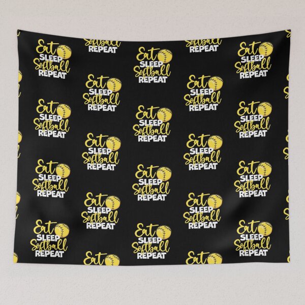 Item preview, Eat Sleep Softball Repeat Fastpitch, Softball designed and sold by 99Fastpitch.