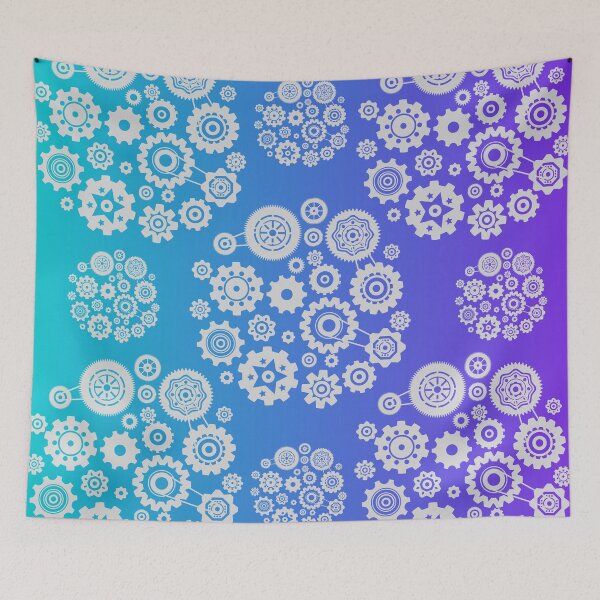 Item preview, Bold Gradient | Purple, Blue, Green with Silver Pattern | Ombre designed and sold by JillyJ05.