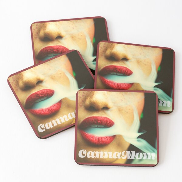 Item preview, CannaMom Cannabis Mom Red Lips Smoking Design for 420/Weed/Marijuana/Cannabis/Pot/Stoner Mothers designed and sold by SteamParliament.