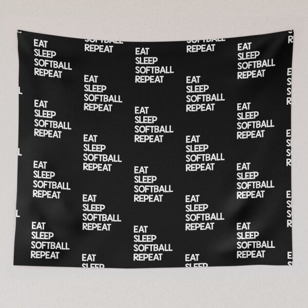 Item preview, Eat Sleep Softball Repeat Fastpitch Softball designed and sold by 99Fastpitch.