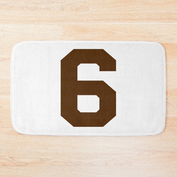 Item preview, Number 6, Brown six, Sports number 6 designed and sold by TheCultStuff.