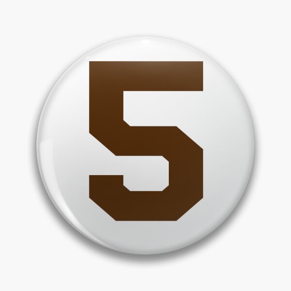 Item preview, Number 5, Brown five, Sports number 5 designed and sold by TheCultStuff.