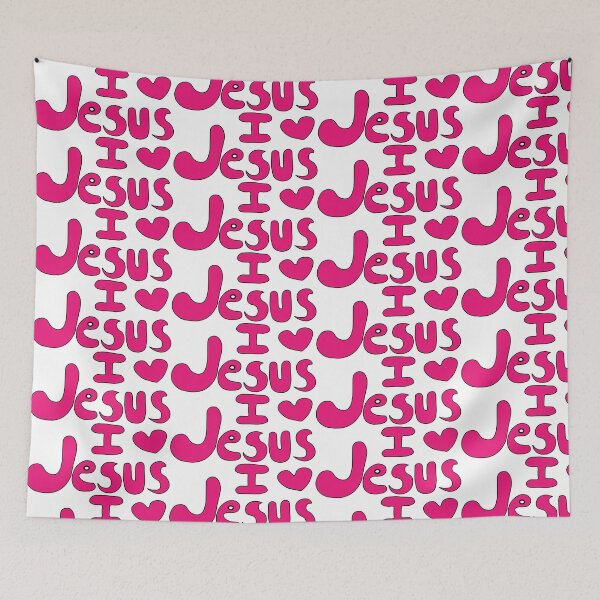 Item preview, I Love Jesus art prints and T-shirt design designed and sold by Billium Halder.
