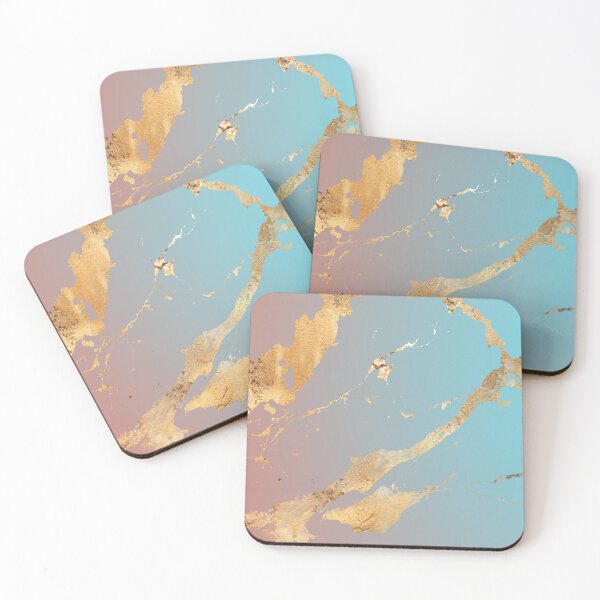 Item preview, Golden Marbled Gradient | Aqua Blush | Ombre Design designed and sold by JillyJ05.