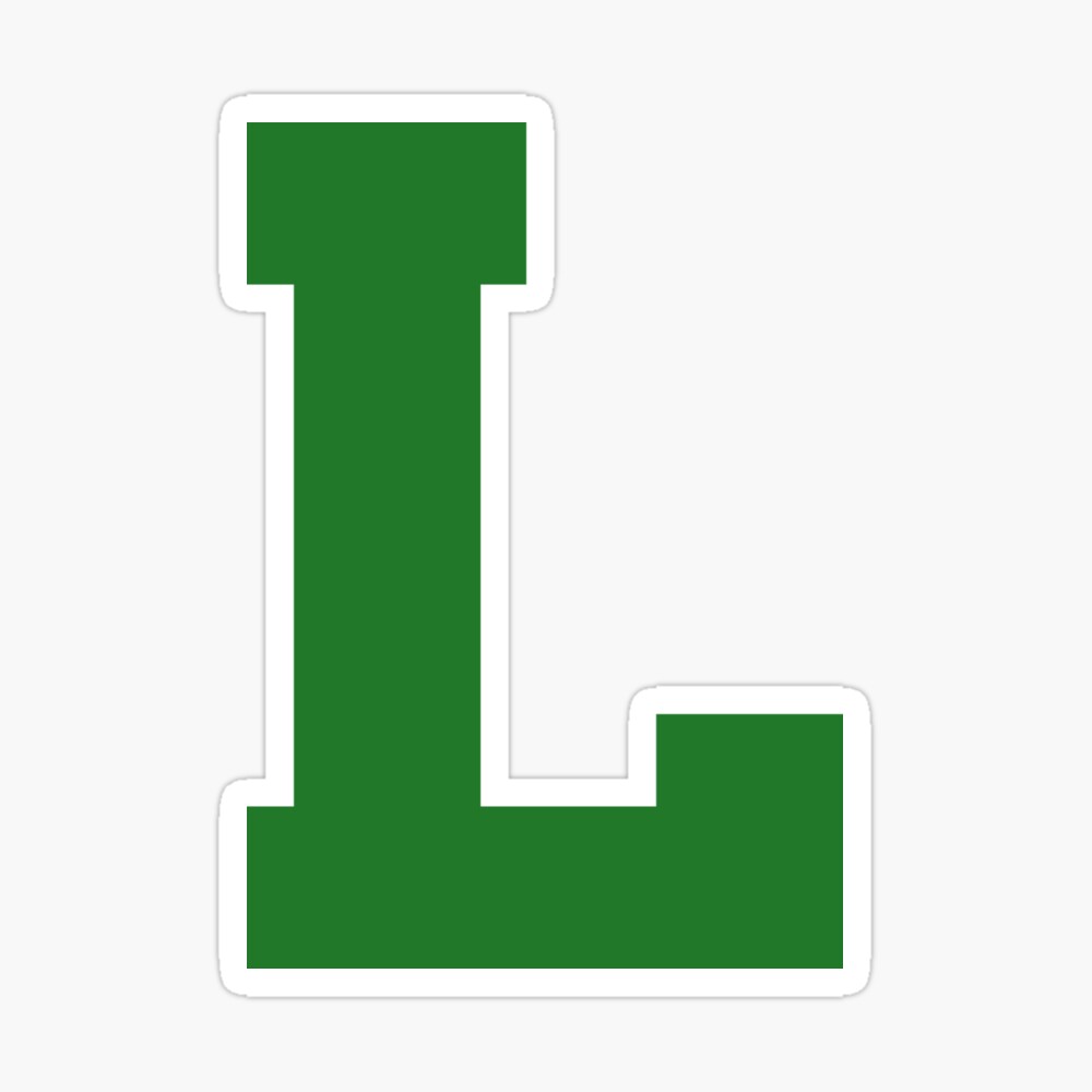 alphabet green l sports letter l photographic print by thecultstuff redbubble