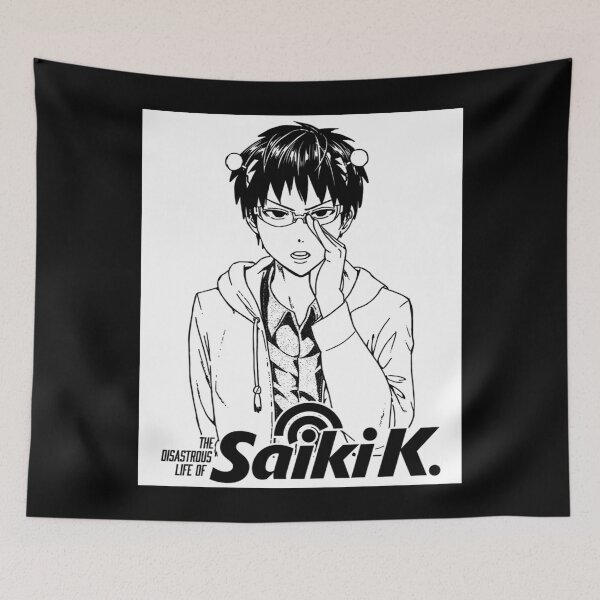Item preview, Black And White Design The Disastrous Life of Saiki K Manga Poster designed and sold by lavernapete.