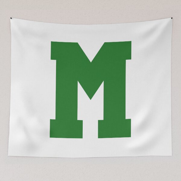 Item preview, Alphabet, Green M, Sports letter M designed and sold by TheCultStuff.