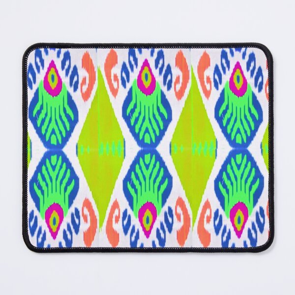 Item preview, Beautiful flower Uzbek ikat patterns - Ikat designed and sold by LeFabriqueOuz.