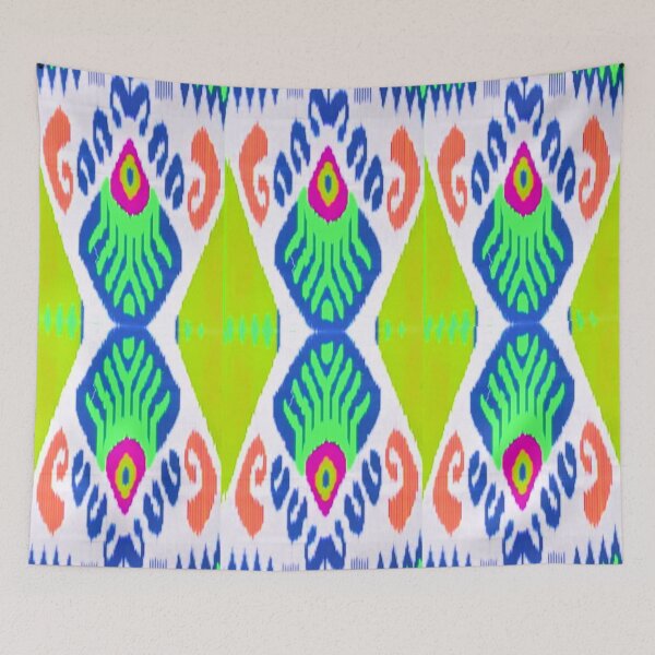 Artikelvorschau, Schöne usbekische Ikat-Blumenmuster - Ikat entworfen und verkauft von LeFabriqueOuz.