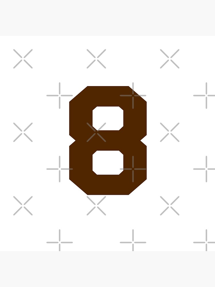 Number 8, Brown eight, Sports number 8 | Pin