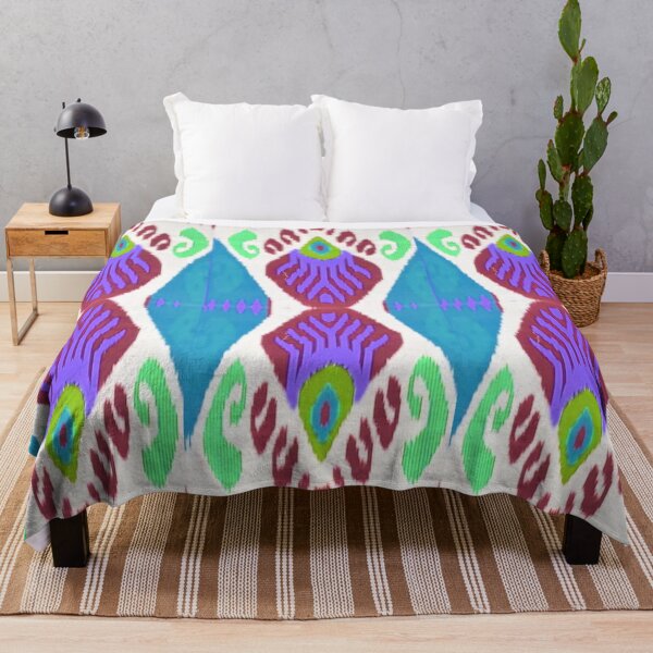 Aperçu de l'œuvre Belles fleurs motifs ikat ouzbek - Ikat créée et vendue par LeFabriqueOuz.