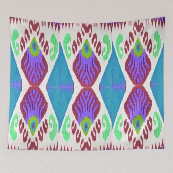 Artikelvorschau, Schöne usbekische Ikat-Blumenmuster - Ikat entworfen und verkauft von LeFabriqueOuz.