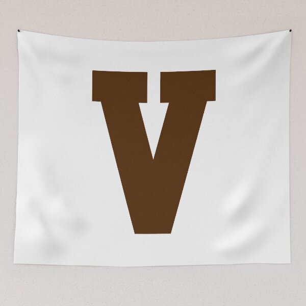 Item preview, Alphabet, Brown V, Sports letter V designed and sold by TheCultStuff.