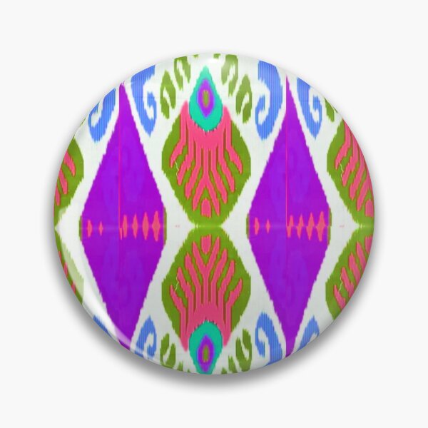 Item preview, Beautiful flower Uzbek ikat patterns - Ikat designed and sold by LeFabriqueOuz.