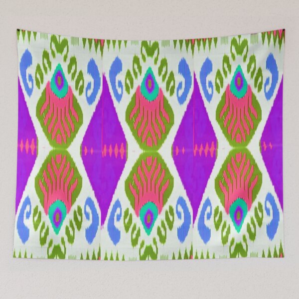 Artikelvorschau, Schöne usbekische Ikat-Blumenmuster - Ikat entworfen und verkauft von LeFabriqueOuz.