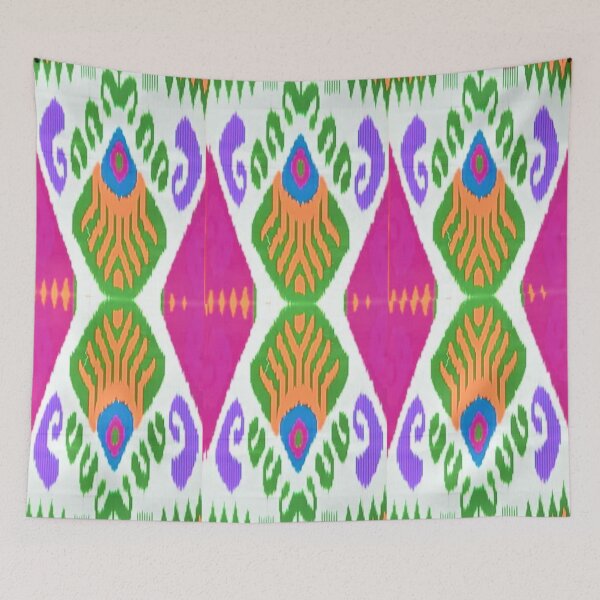 Artikelvorschau, Schöne usbekische Ikat-Blumenmuster - Ikat entworfen und verkauft von LeFabriqueOuz.
