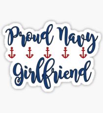 Proud Navy Girlfriend Sticker