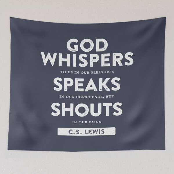 Item preview, CS Lewis God Whispers designed and sold by BaoAnhVFF.