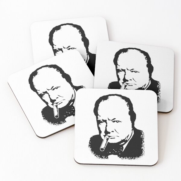 Item preview, CHURCHILL Sir Winston Leonard Spencer Churchill Greatest War Leader Black on White designed and sold by BaoAnhVFF.