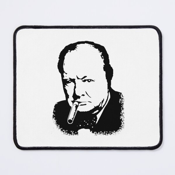 Item preview, CHURCHILL Sir Winston Leonard Spencer Churchill Greatest War Leader Black on White designed and sold by BaoAnhVFF.