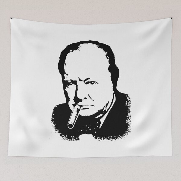 Item preview, CHURCHILL Sir Winston Leonard Spencer Churchill Greatest War Leader Black on White designed and sold by BaoAnhVFF.