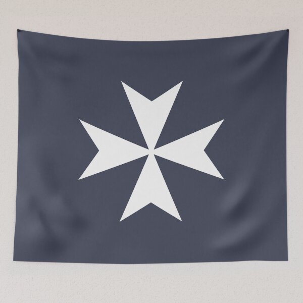 Item preview, CROSS MALTA Maltese Amalfi Cross Maltese cross Knights Hospitaller WHITE on BLACK designed and sold by BaoAnhVFF.