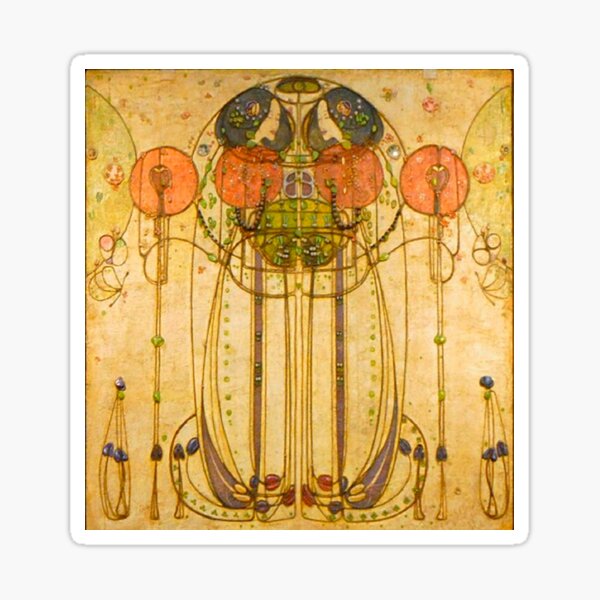 "Charles Rennie Mackintosh. , The Wassail " Sticker by Wirla | Redbubble