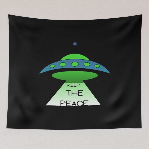 Item preview, Keep The Peace - Alien Spaceship designed and sold by LMoonDesigns.