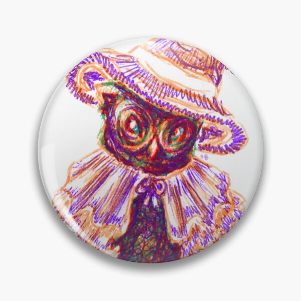 Item preview, Búho entintado - Capa de Halloween púrpura designed and sold by ArtofSharon.