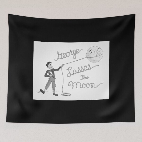 Item preview, George Lassos the Moon Poster designed and sold by lavernapete.
