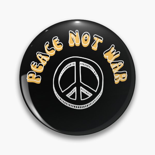 Item preview, Peace Not War with CND peace logo - daffodil yellow designed and sold by BTCelebration.