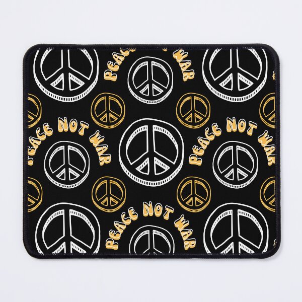 Item preview, Peace Not War with CND peace logo - daffodil yellow designed and sold by BTCelebration.