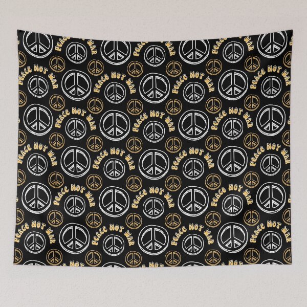 Item preview, Peace Not War with CND peace logo - daffodil yellow designed and sold by BTCelebration.
