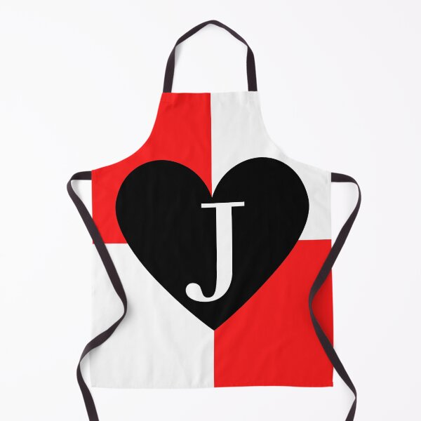 Item preview, Playing Cards, Solitaire, Jack of hearts Black, Red and White Background, Jack, J, Cute, Checkered designed and sold by Ellecher23.