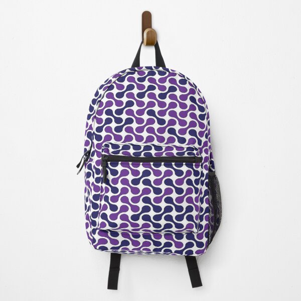 Item preview, Navy Blue Purple Metaballs Pattern T-Shirt, Abstract Geometric Design designed and sold by Uday24.