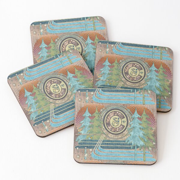 Item preview,  SCI Mysterious Forest String Cheese Incident Retro Rising Sun Sunset Lasers  Enchanted Psychedelic Festival designed and sold by Shayna Westfall.